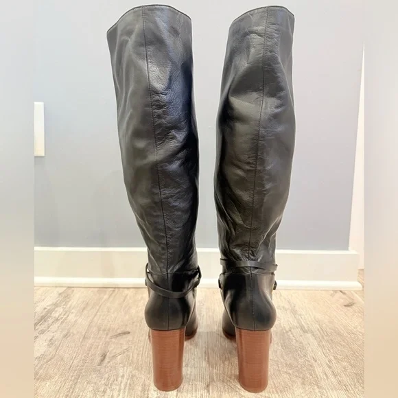 LK Bennett Black Leather Heeled Boots NEW - Picture 10 of 16